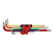 KS Tools Set doppie chiavi maschio esagonali piegate a testa sferica, extra lunghe, 9pz.-2