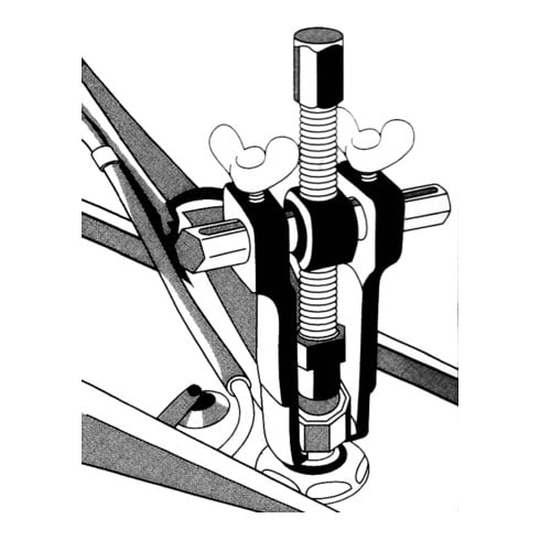 KS Tools Set estrattori universali a 2 bracci per tergicristalli, 6pz.