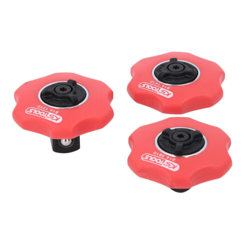 KS Tools Set mini cricchetto manuale, 3pz., 1/4"+3/8"+1/2"