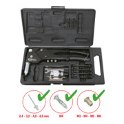 KS Tools Set per rivettatrice manuale universale, 10pz.