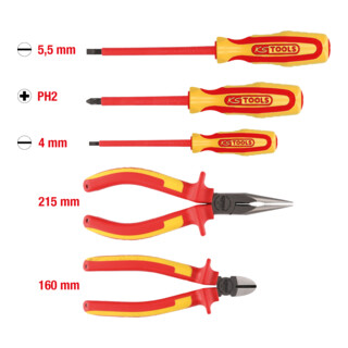 KS Tools Set pinze e cacciaviti ERGOTORQUE VDE, 5pz. Variante 1