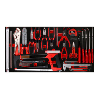 KS Tools Set pinze e strumenti di misura con inserto di espanso, 36pz.
