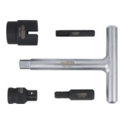 KS Tools Set profili speciali 1/4"+3/8" per tappi di scarico olio in plastica, 5pz.-2