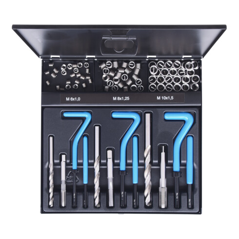 KS Tools Set riparazione filetti in acciao Inox, M6-M10, 87pz.