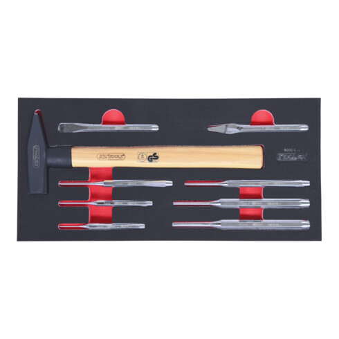 KS Tools Set scalpelli e martelli SCS, 9pz. in modulo 1/3