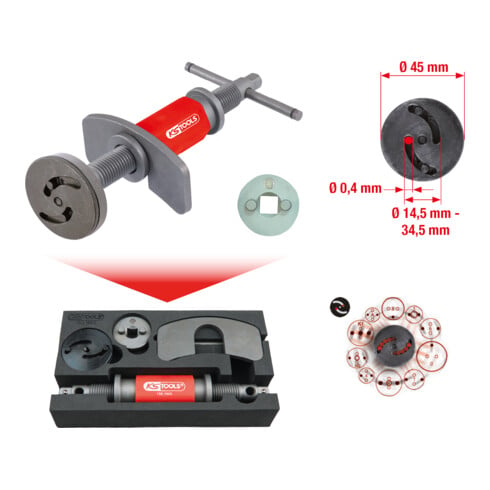 KS Tools Set universale di dime di pressione e tornitura, 4pz.