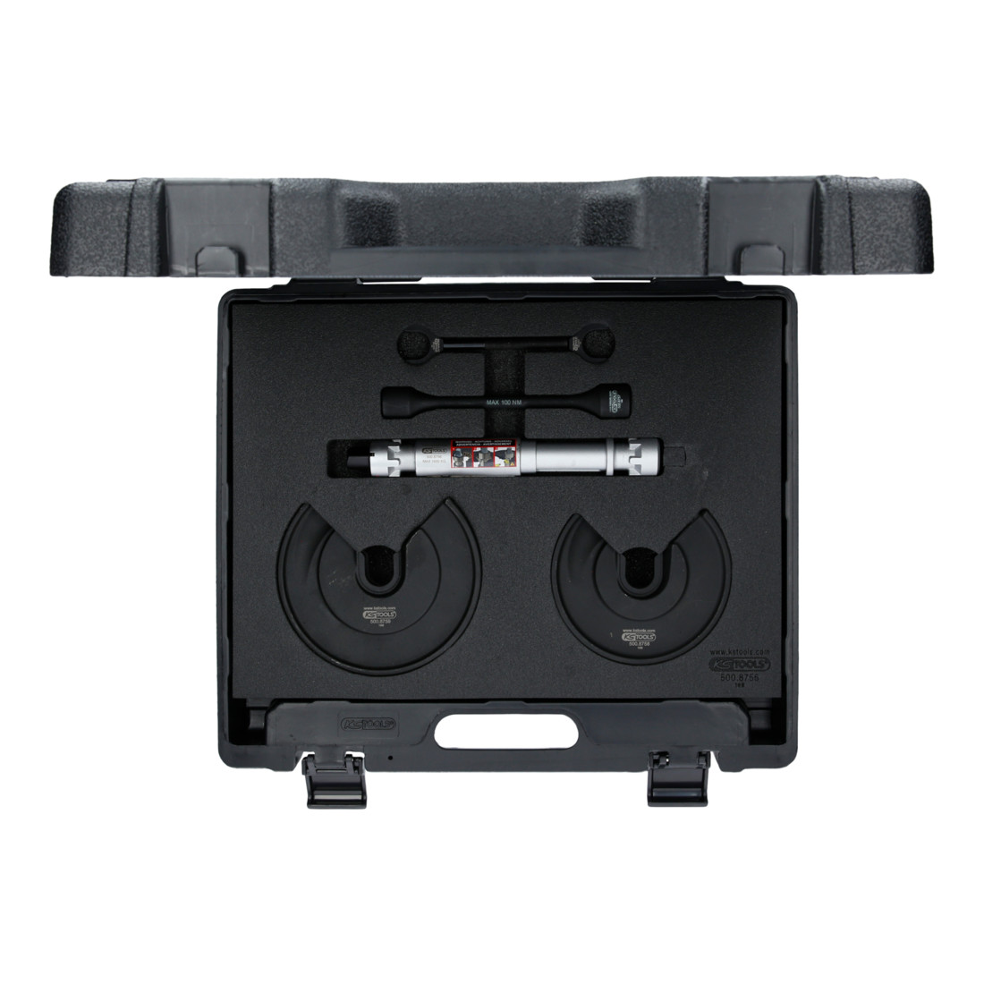 KS Tools Set universale di dispositivi di serraggio telescopici da centro per molle interne, 9pz.