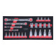 KS Tools Set utensili SCS CHROMEplus per profili E-TX, 25pz. in modulo 1/3-3