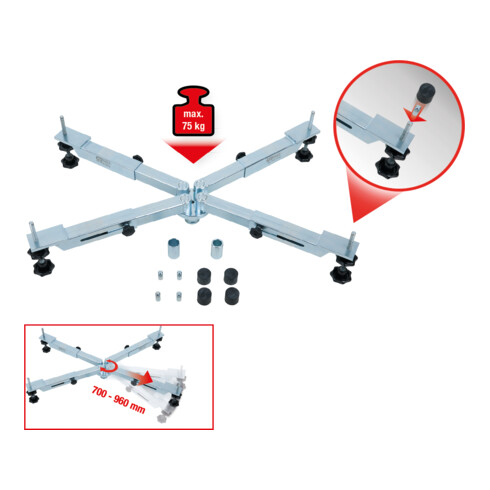 KS Tools Sgabello di montaggio universale