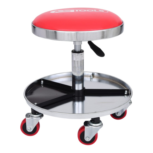 KS Tools Sgabello mobile, regolabile in altezza, caricabile fino a 135kg
