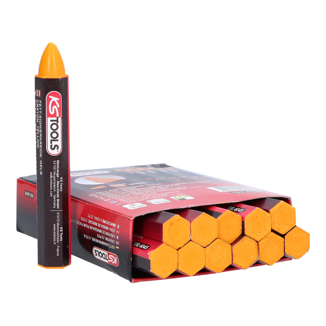 KS Tools Signierkreide, gelb,12er Pack