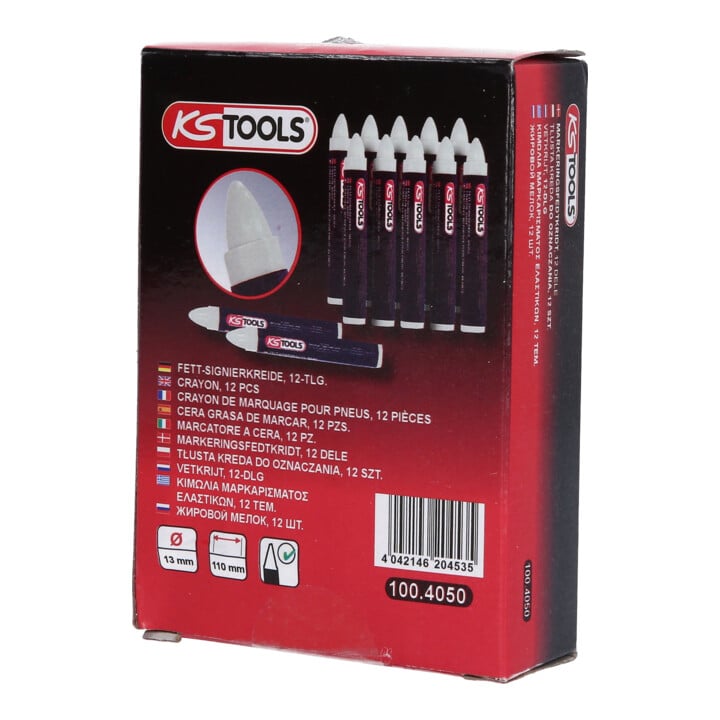 KS Tools Signierkreide, weiss, 12er Pack