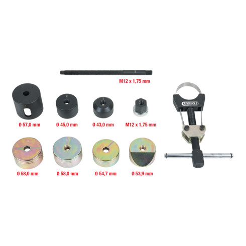 KS Tools silent Bearing Tool set voor BMW achteras, 10 dlg.