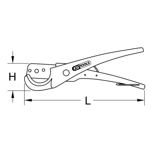 KS Tools slangsnijder Ø 0-37mm, 210mm