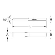 KS Tools sleufbeitel, 230mm-3