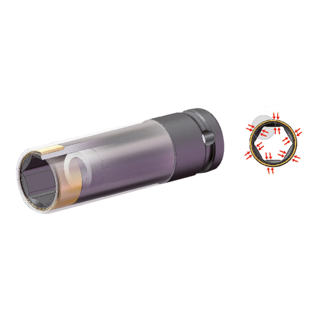 KS Tools SlimPOWER 1/2" slagmoerdop