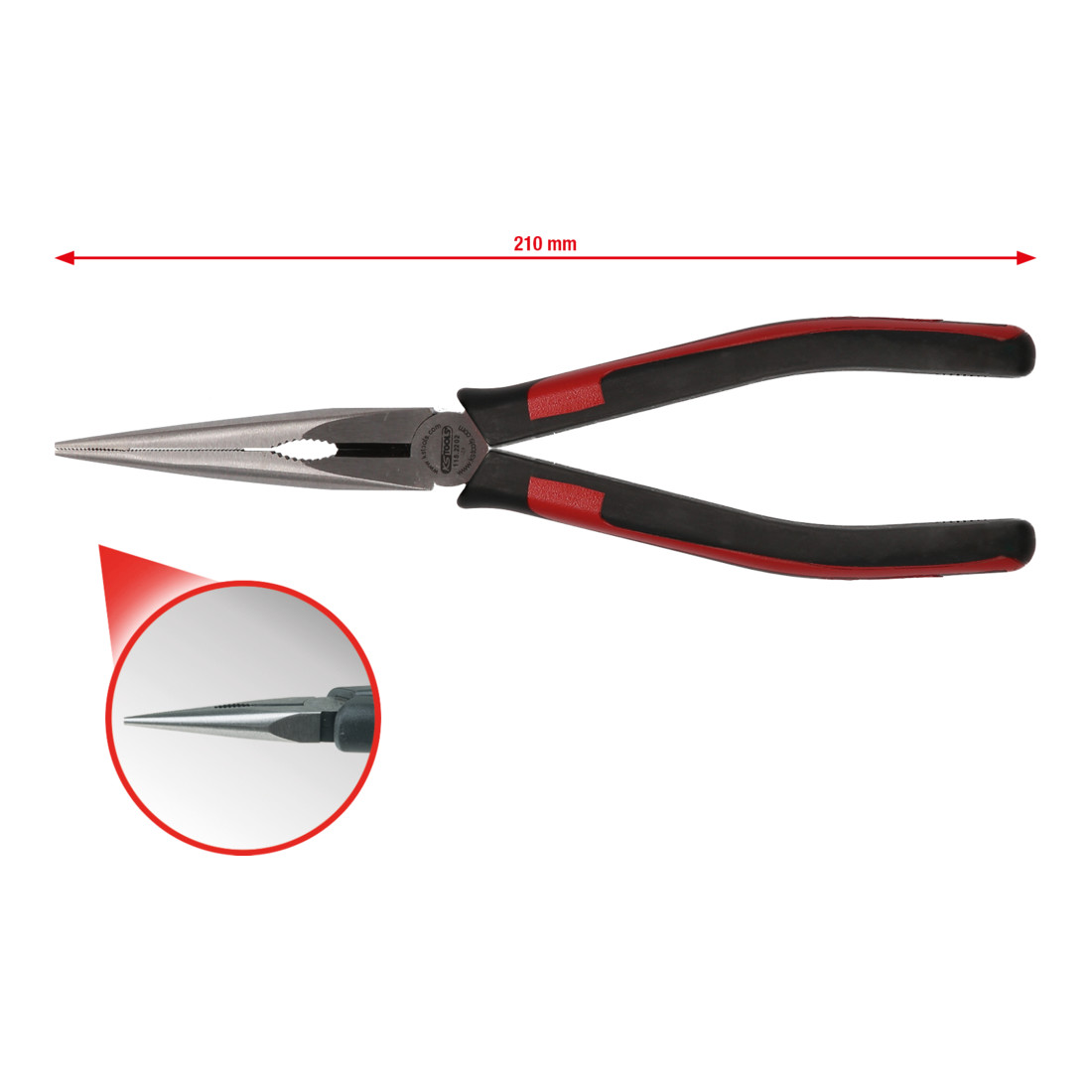 KS Tools SlimPOWER Flachrundzange, 210 mm