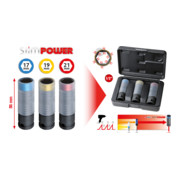 KS Tools SlimPOWER Impact-Stecknuss-Satz, 3-teilig, 1/2"-2