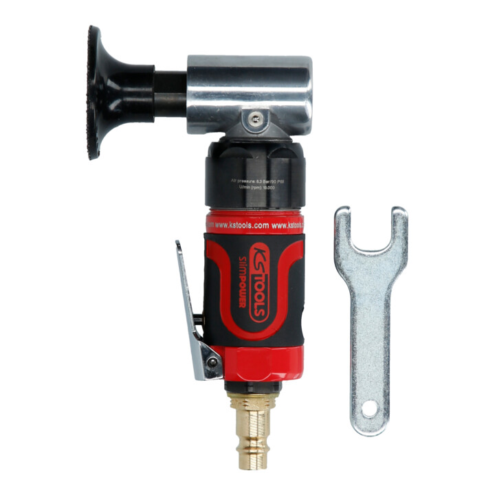 KS Tools SlimPOWER mini meuleuse à air pour gros tampons, 19000 tr/min