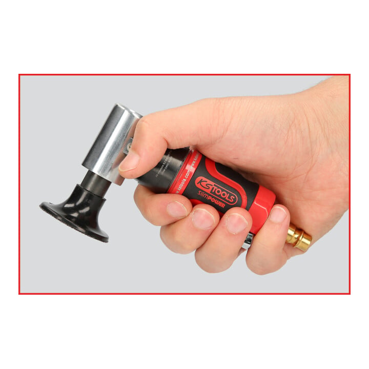 KS Tools SlimPOWER mini meuleuse à air pour gros tampons, 19000 tr/min