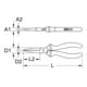 KS Tools SlimPOWER platte rondneustang, 210 mm