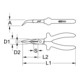 KS Tools SlimPOWER platte rondneustang, gebogen, 210 mm