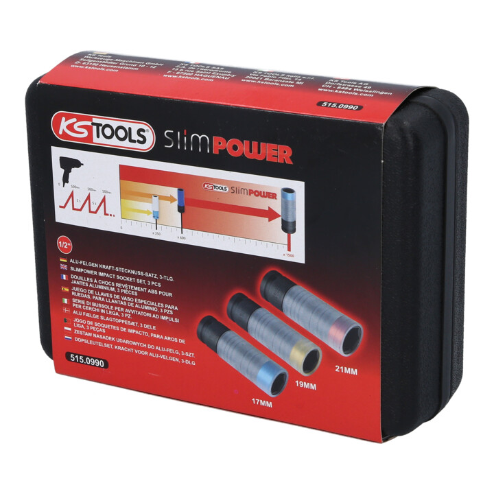 KS Tools SlimPOWER slagmoerdopset, 3-delig, 1/2"