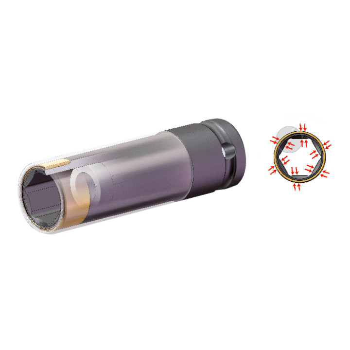 KS Tools SlimPOWER slagmoerdopset, extra lang, 2-delig, 1/2", 17+19mm