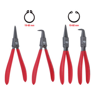 KS Tools sluitbuigtang set, 19-60 mm, 4-delig
