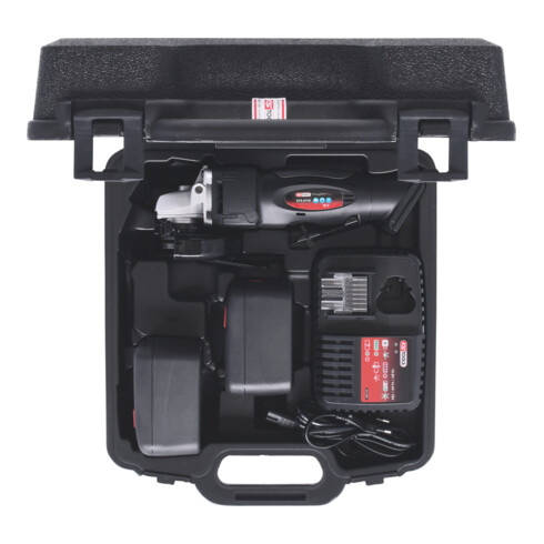 KS Tools Smerigliatrice angolare a batteria 7000 giri/min con 2 batterie e 1 caricatore