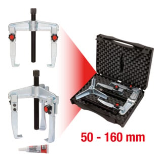 KS Tools snelspan universele trekkerset, 7 delig 50-160mm
