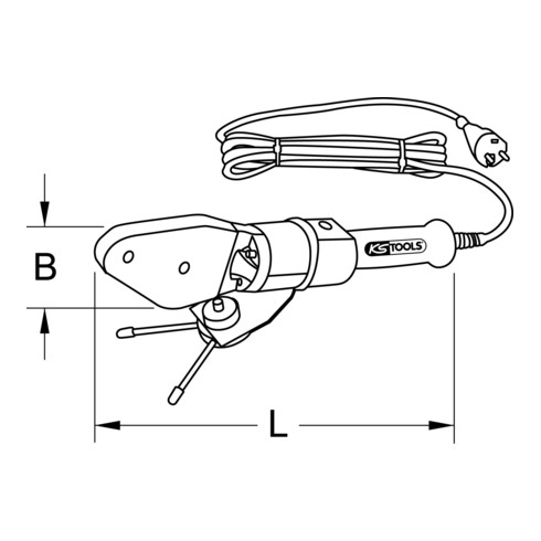 KS Tools socketlasser, 180°-280°C