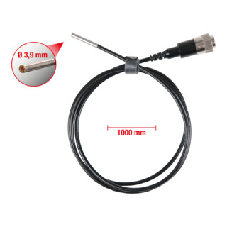 KS Tools Sonda videoscopica HD commutabile, 0°, diametro 3,9mm