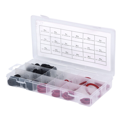 KS Tools Sortiment Dichtringe-Sanitär, 141-teilig