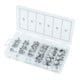 KS Tools Sortiment Edelstahl-Muttern, metrisch, 150-teilig