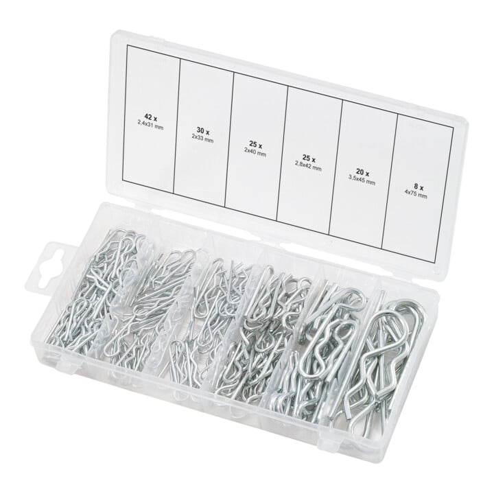 KS Tools Sortiment Federsplinte, 1,8x33 - 3,9x75, 150-teilig