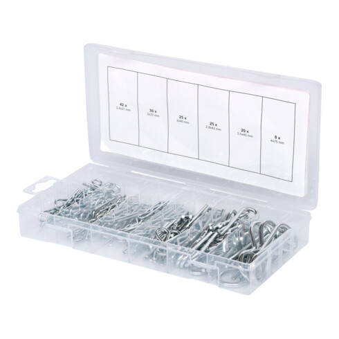KS Tools Sortiment Federsplinte, 1,8x33 - 3,9x75, 150-teilig