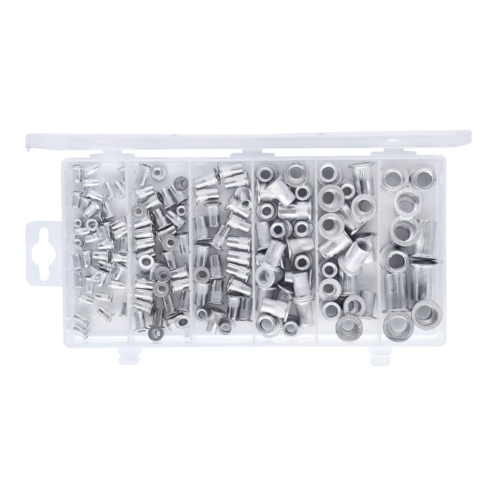 KS Tools Sortiment Gewindenieten, Aluminium, M3x9mm-M10x21mm, 150-teilig