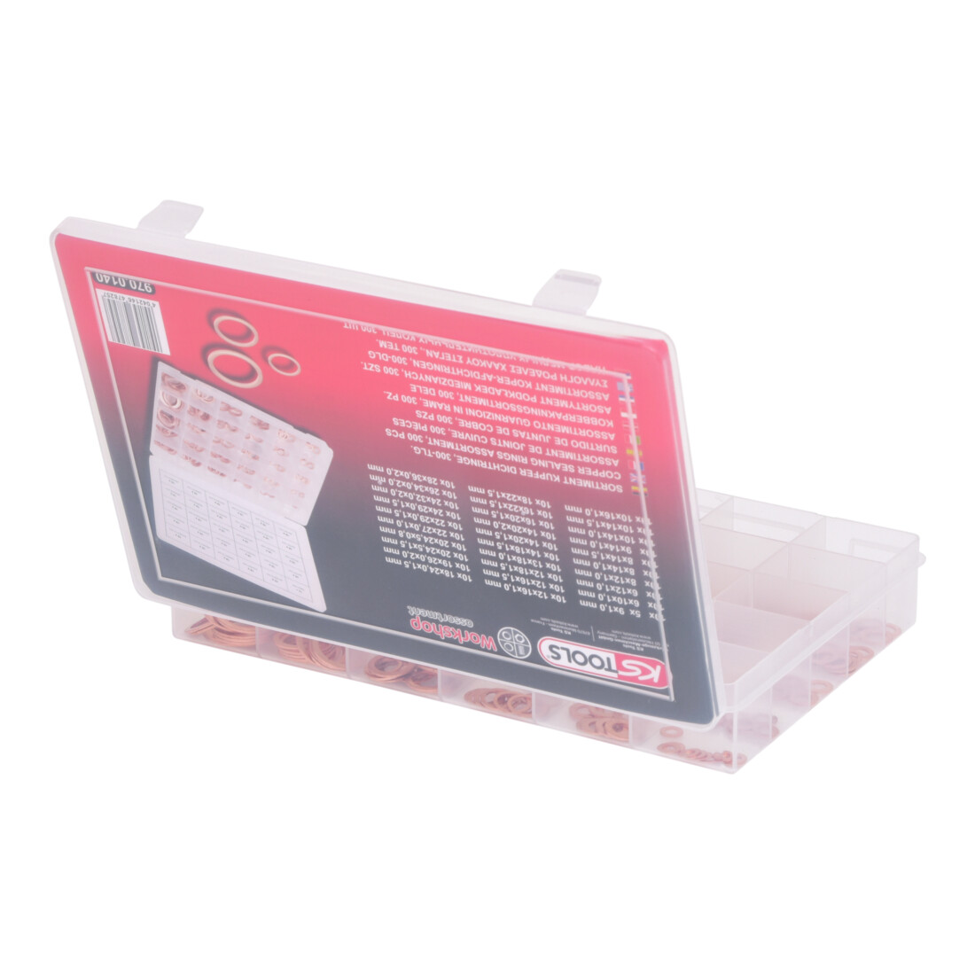 KS Tools Sortiment Kupfer-Dichtringe, M5-28, 300-teilig