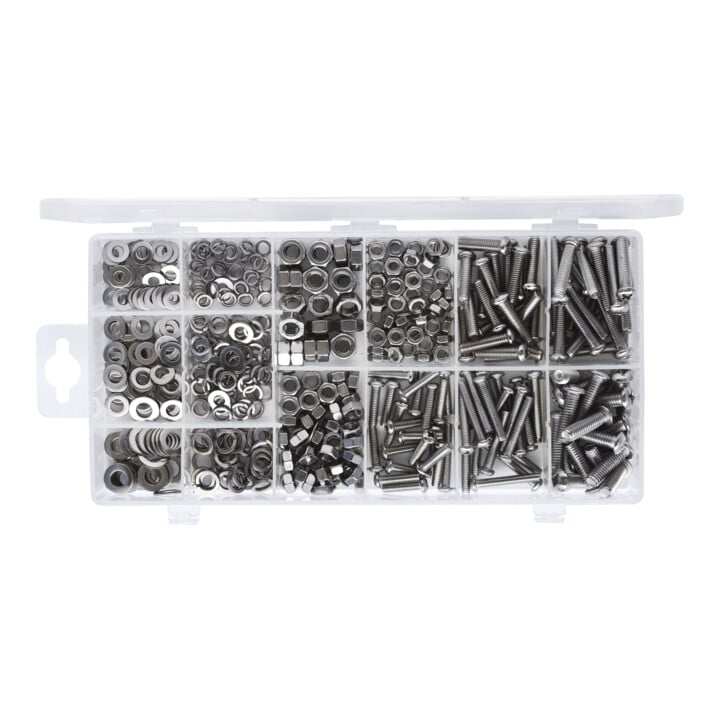 KS Tools Sortiment Linsenkopf-Maschinenschrauben, metrisch, 475-teilig