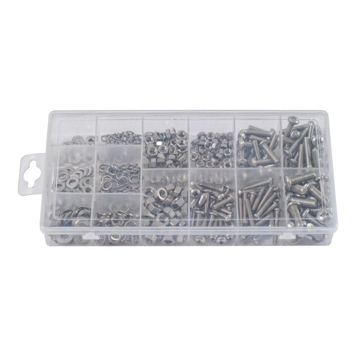 KS Tools Sortiment Linsenkopf-Maschinenschrauben, metrisch, 475-teilig