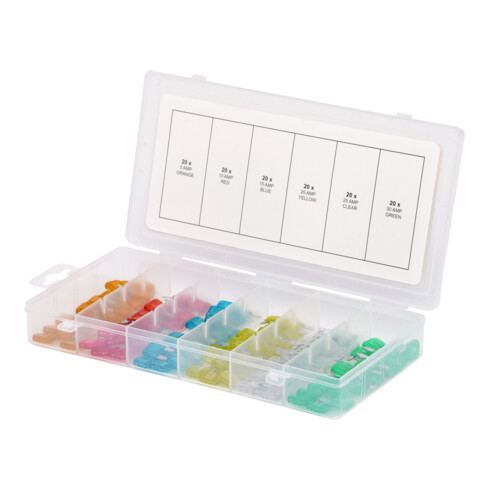 KS Tools Sortiment Mini-Sicherungen, 5-30A, 120-teilig