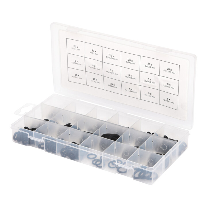 KS Tools Sortiment O-Ringe, innen Ø 3-22mm, 225-teilig
