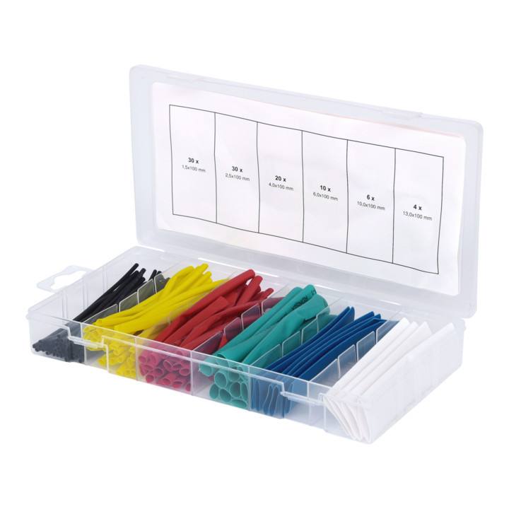 KS Tools Sortiment Schrumpfschläuche, farbig, 100-tlg.