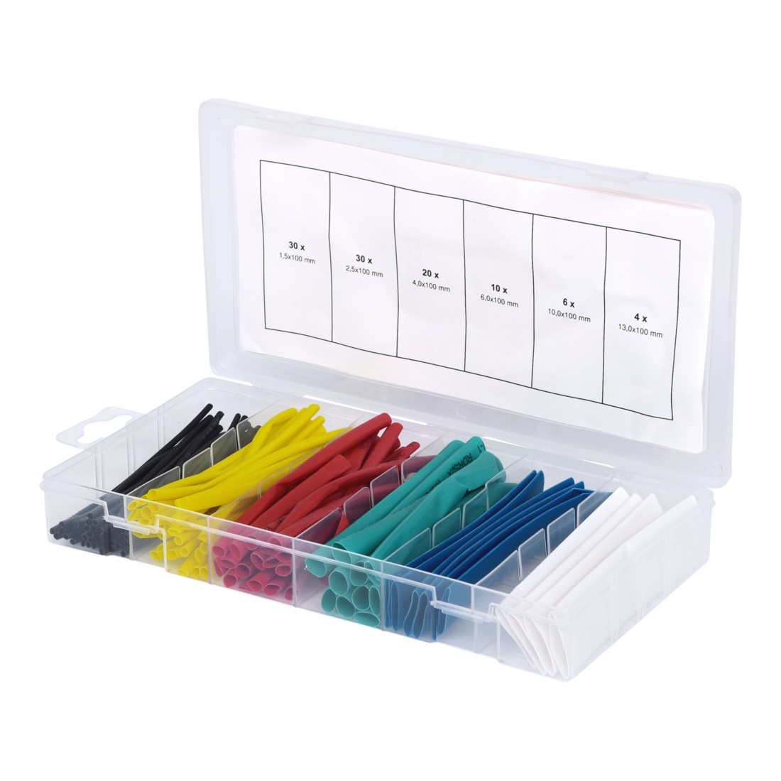 KS Tools Sortiment Schrumpfschläuche, farbig, 100-tlg.