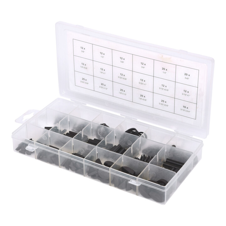 KS Tools Sortiment Spannstift/Seegering/Federkeile/E-Sicherungsring, 295-teilig