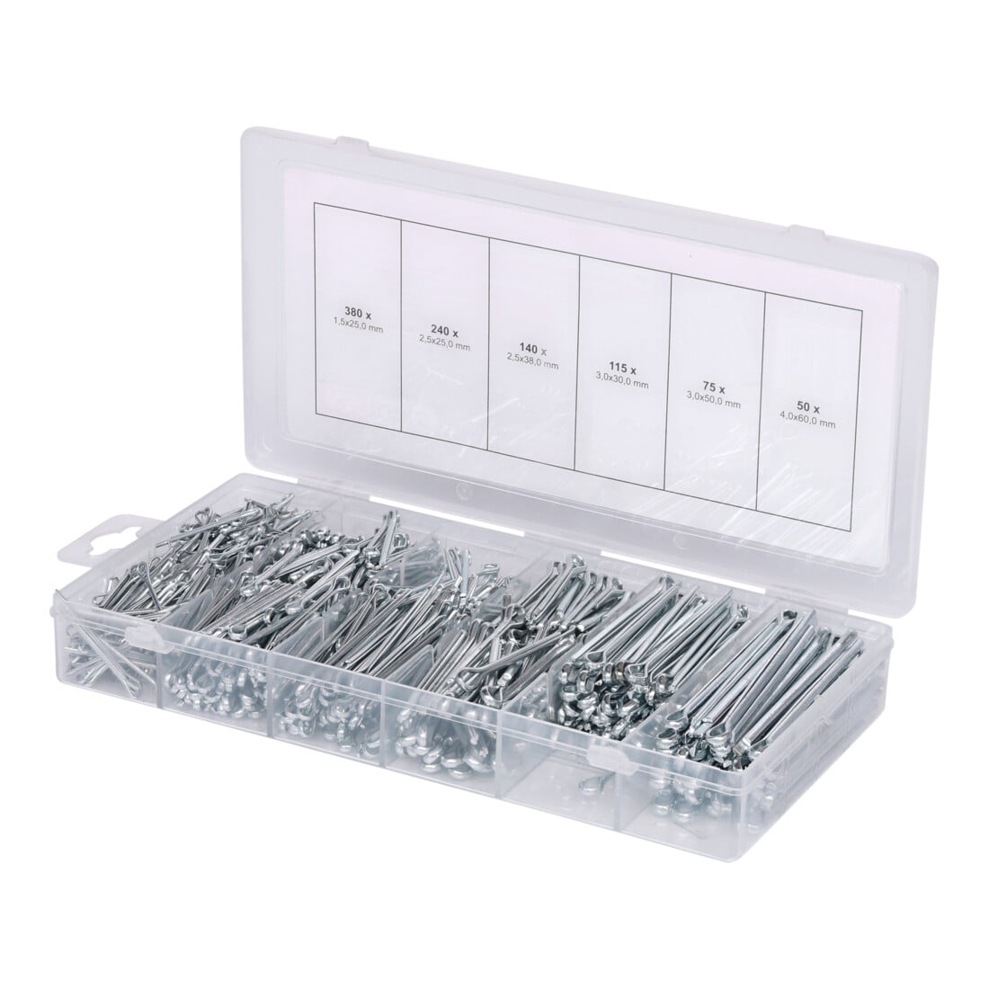 KS Tools Sortiment Splinte, 1000-teilig