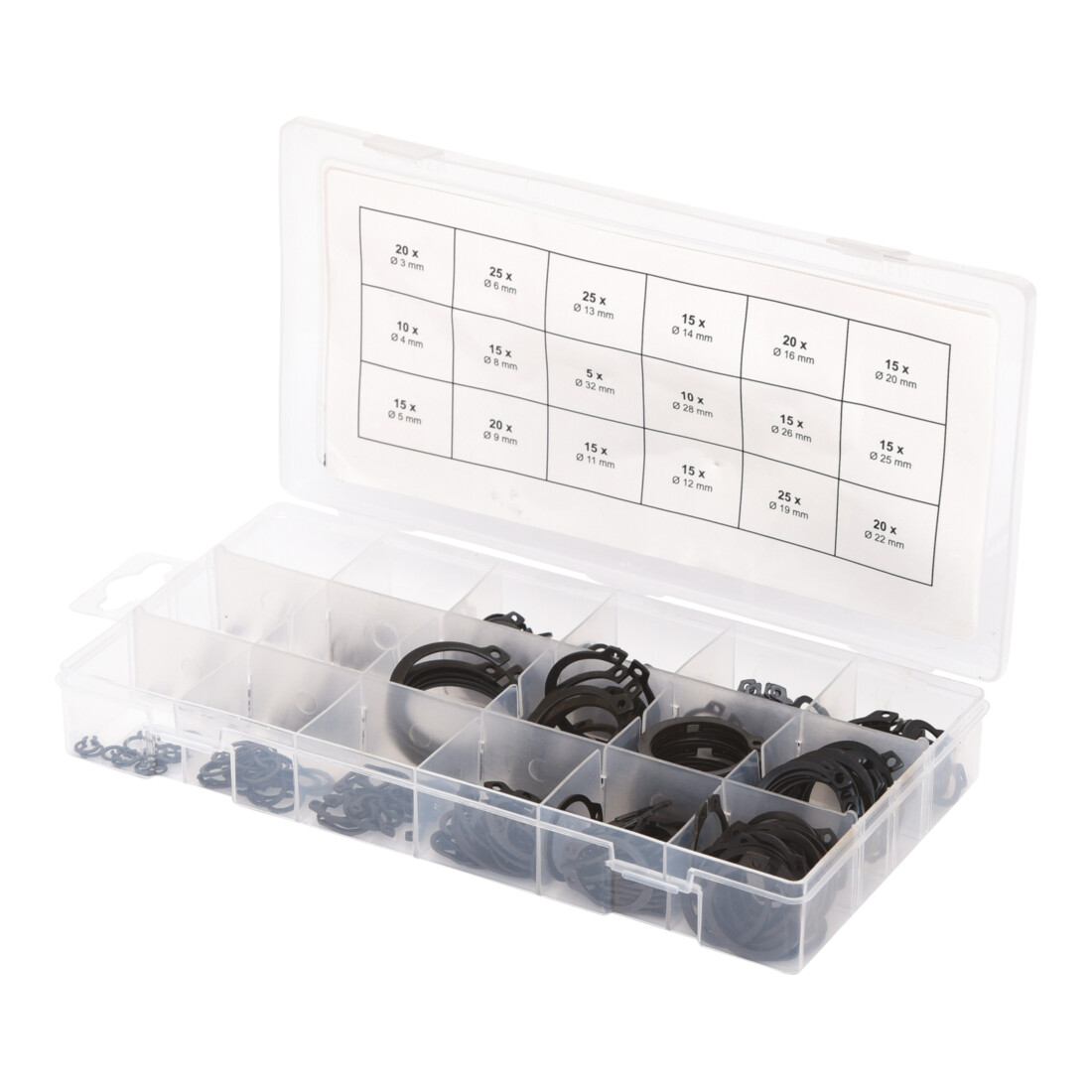 KS Tools Sortiment Sprengringe außen, Ø 3-32mm, 300-teilig