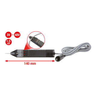 KS Tools spanningstester 3-48 V, 140mm