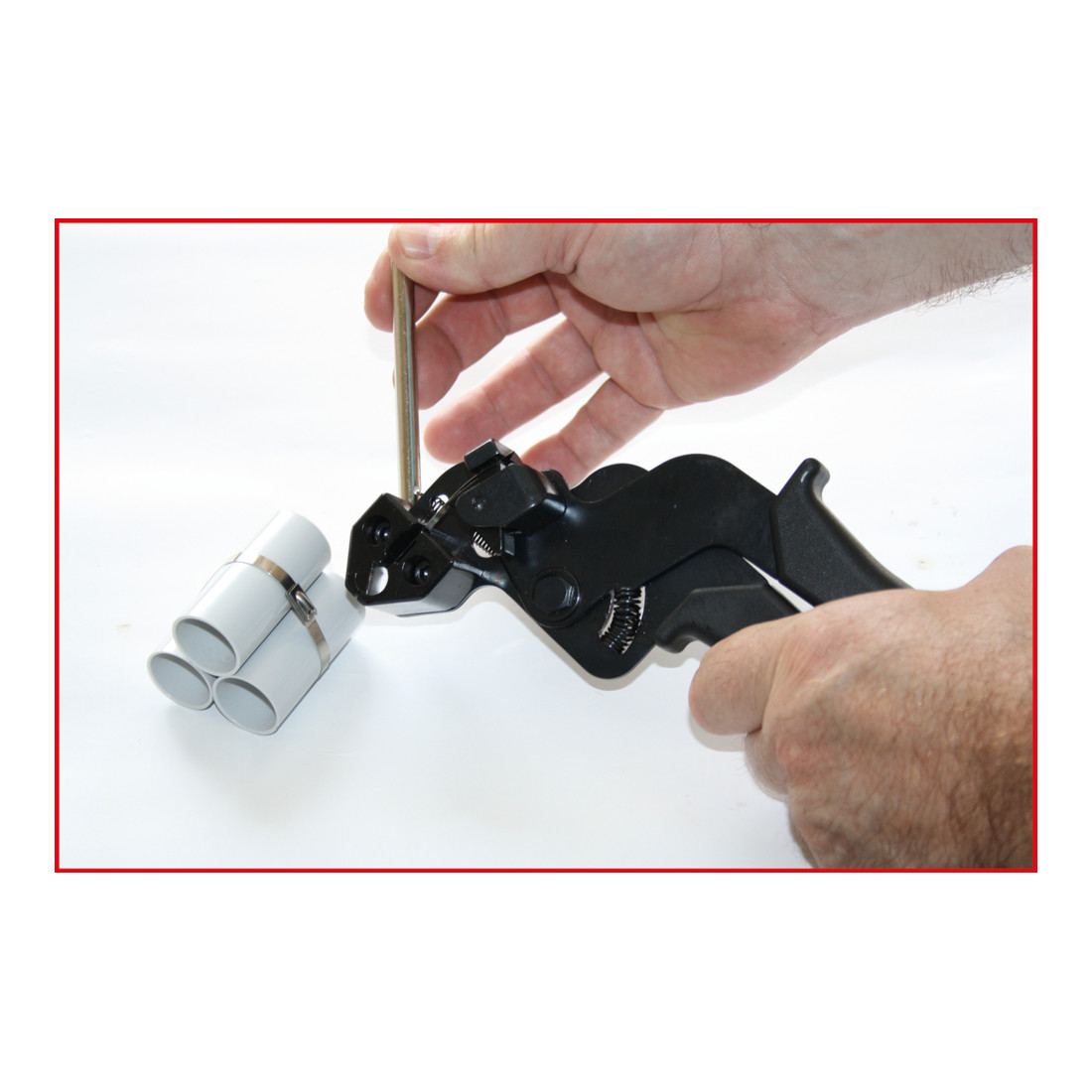 KS Tools spantanghouder voor RVS kabelbinders met kogelvergrendeling